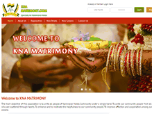 Tablet Screenshot of knamatrimony.com